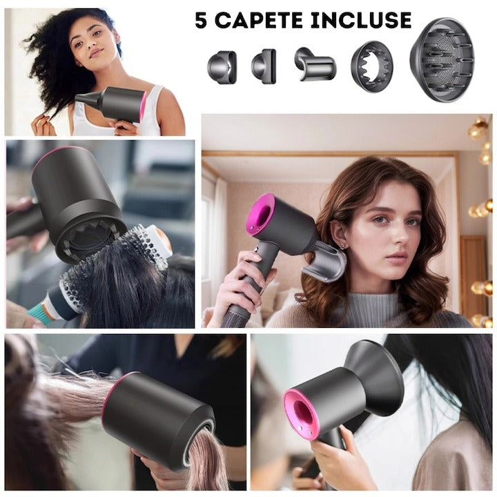 Uscător de Păr Ionizat 1800W Anti-Frizz Tip Dyson