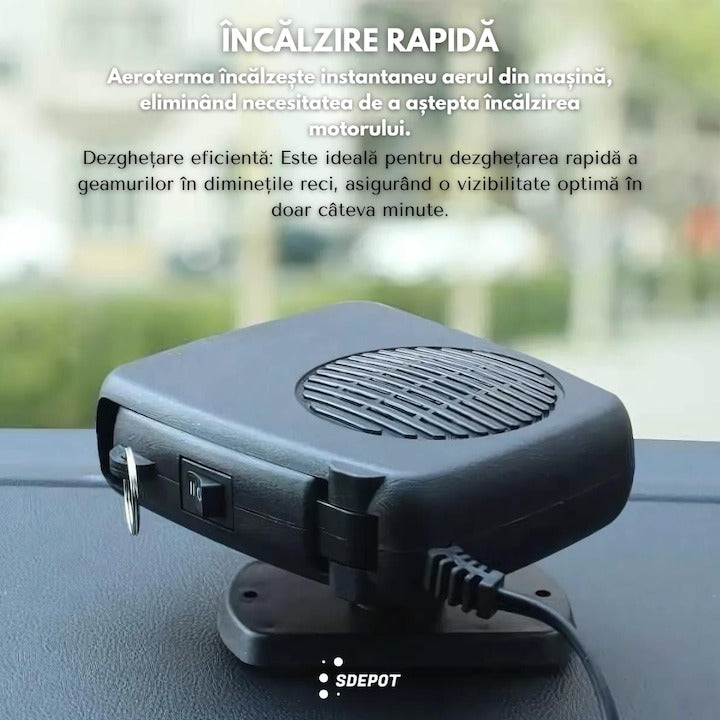 Aeroterma Auto 12V Cald/Rece - Incalzitor Portabil 2 in 1 pentru Masina - Auto si moto