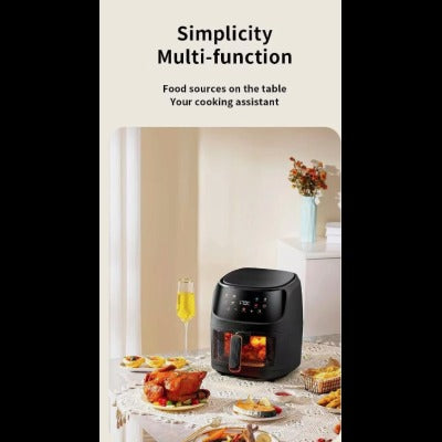 Friteuza cu aer cald Airfryer Leihmann - 2400W, 8L si afisaj digital, LCD Touch - 50 hartii cadou