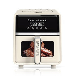 Friteuză cu Aer Cald Lyxun LX-2735 6.5L, 2000W – Airfryer fără ulei, Touch LCD, gătit sănătos - 50 hartii incluse