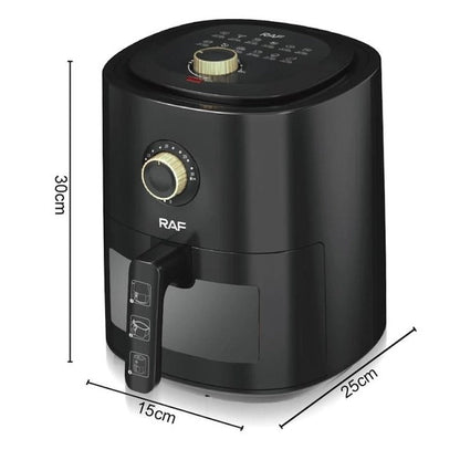 Friteuza cu Aer Cald RAF 5332B 6L, 2400W - Airfryer fara ulei, 8 programe - 50 hartii incluse - Bucatarie si electrocasnice