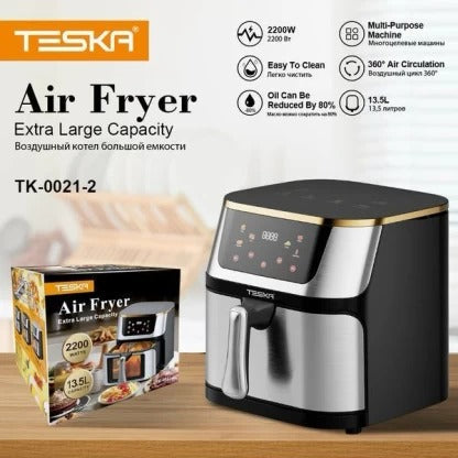 Friteuza airfryer TESKA 13.5L 2200W digitala cu 50 hartii cadou - Bucatarie si electrocasnice