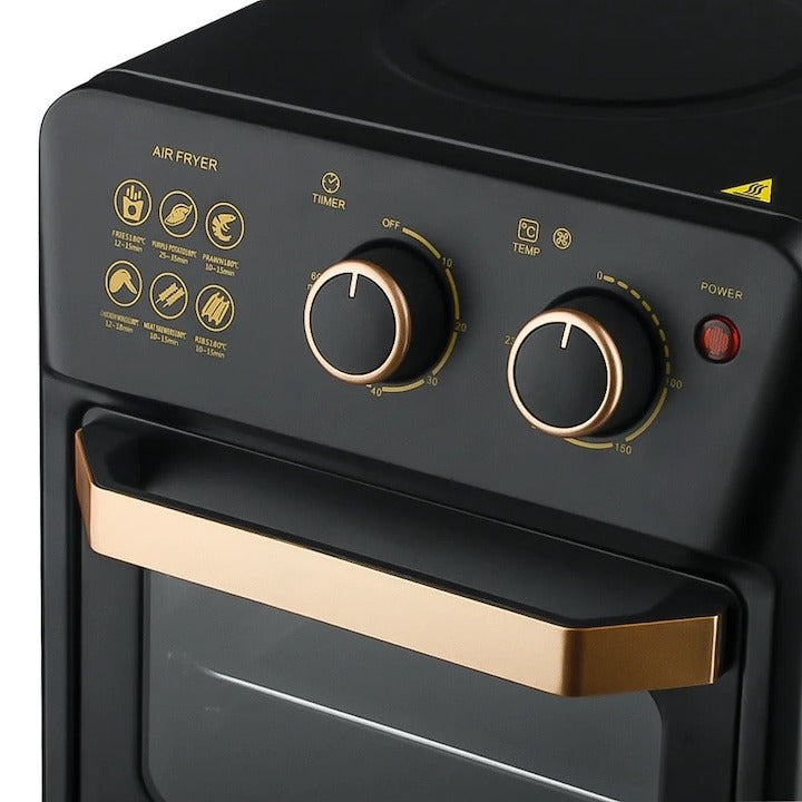 Friteuza cu aer cald Lyxun LX-2050 14L, 2000W, 360° Air Circulation - 50 hartii incluse - Bucatarie si electrocasnice