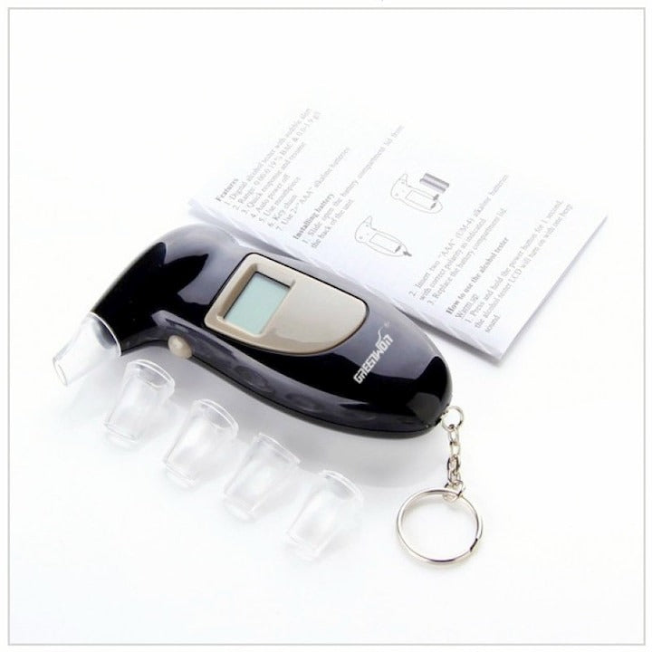 Alcool tester digital cu display LCD, etilotest digital, 4 mustiucuri incluse - Auto si moto