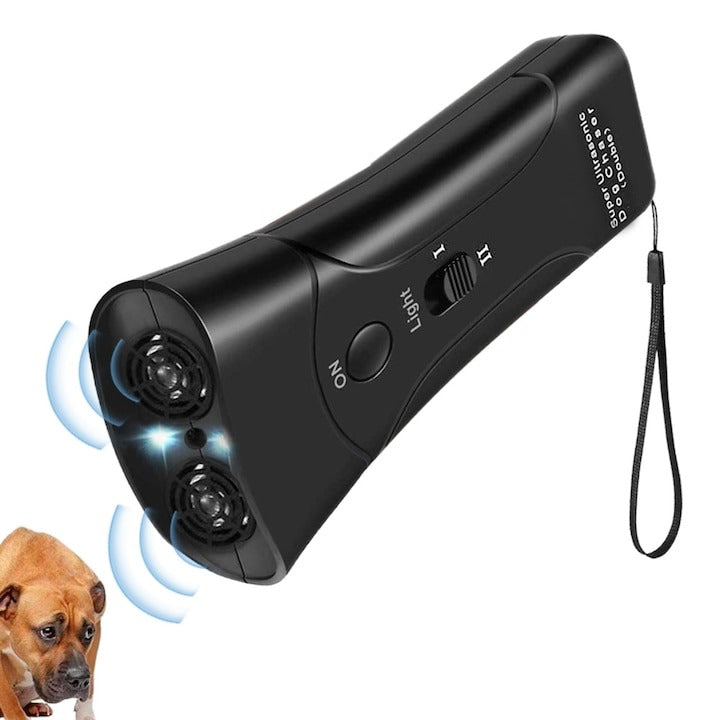 Dispozitiv Ultrasunete Anti-Caini 130 dB - Dresaj Canin & Alungare Caini Agresivi, 20 m, 20-25 kHz - Sport si timp liber