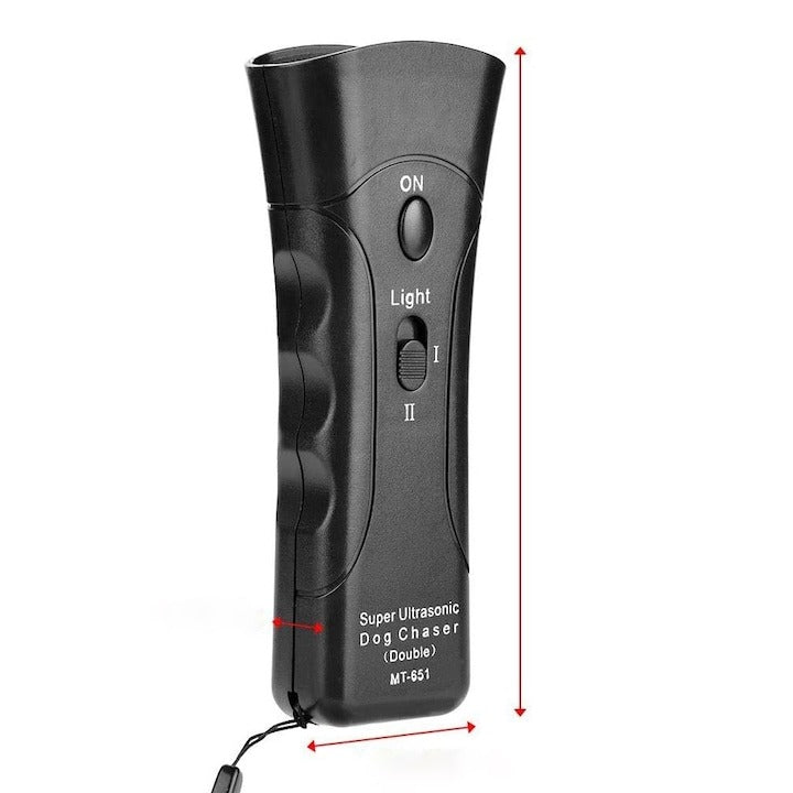 Dispozitiv Ultrasunete Anti-Caini 130 dB - Dresaj Canin & Alungare Caini Agresivi, 20 m, 20-25 kHz - Sport si timp liber