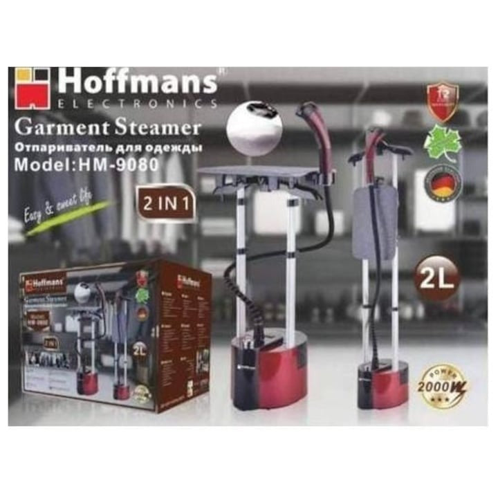 Aparat de Călcat Vertical cu Abur Hoffmans HM-9080, 2000W, 2L, 2-în-1 Garment Steamer