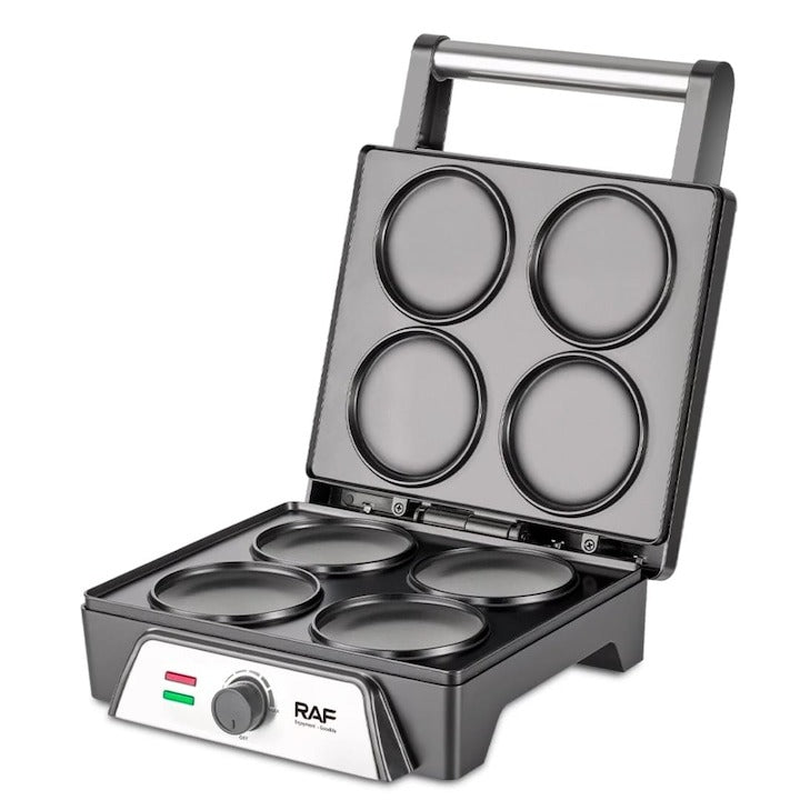 Aparat Clătite/Vafe RAF R.2520 Inox 1600W, Control Temperatură, 320x300x180mm