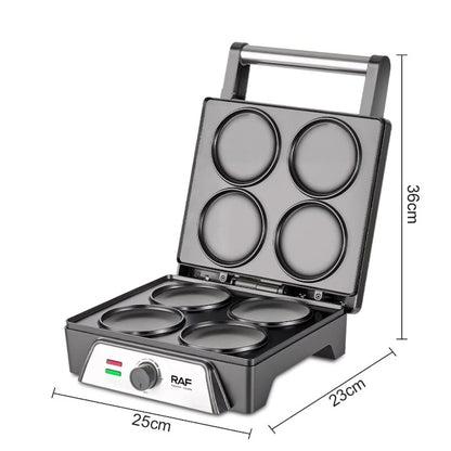 Aparat Clătite/Vafe RAF R.2520 Inox 1600W, Control Temperatură, 320x300x180mm