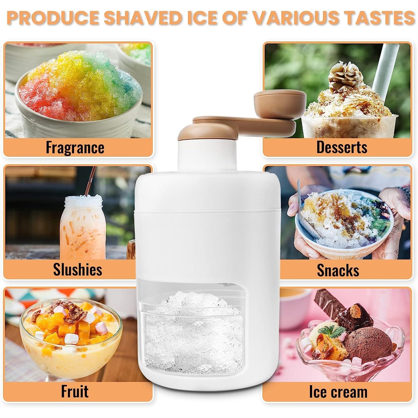 Aparat manual pentru smoothie & granita cu zdrobitor de gheață – Distracție și răcorire de vară