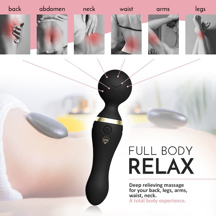 Masajer Personal Atalia 19 cm, 9 Moduri Vibrații, Silențios, USB, Impermeabil