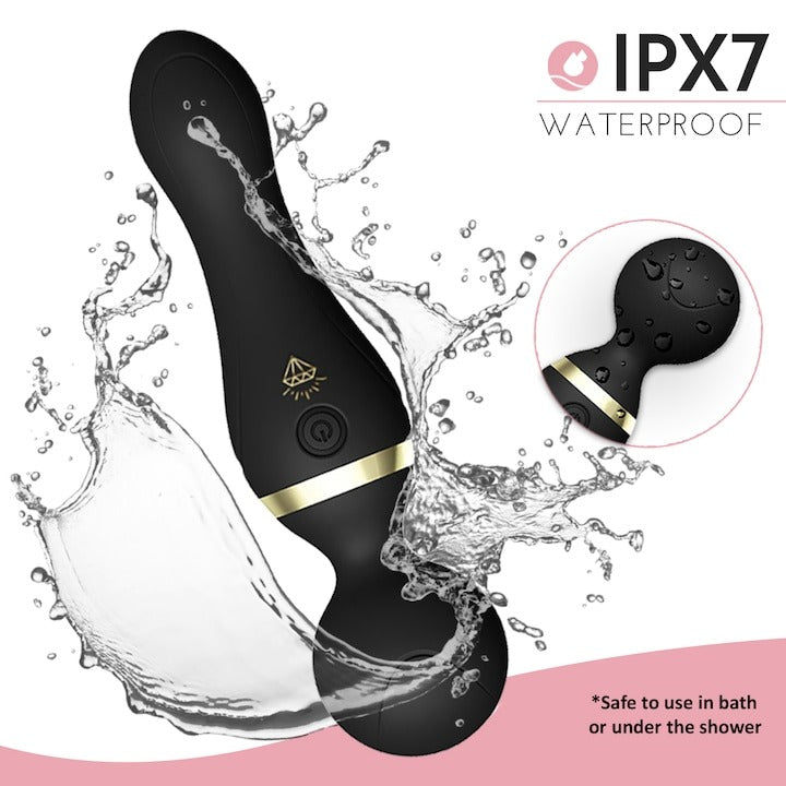 Masajer Personal Atalia 19 cm, 9 Moduri Vibrații, Silențios, USB, Impermeabil