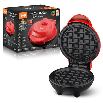 Aparat Waffles RAF R.2220 350W, Placi Antiaderente, Rosu, Compact - Bucatarie si electrocasnice