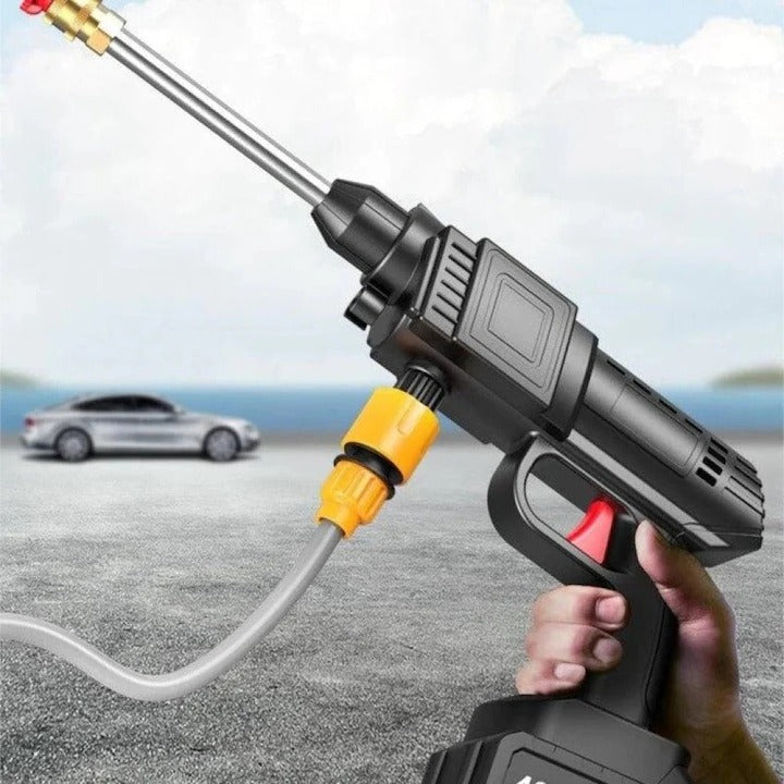 Pistol cu apa de inalta presiune pentru spalatorie auto, portabil, alimentat cu baterie