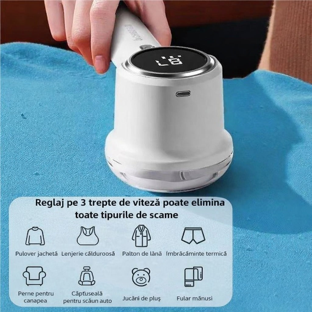 Aparat electric de indepartat scame cu display LED, 3 viteze, autonomie 90 min, 8W - Copii si bebelusi