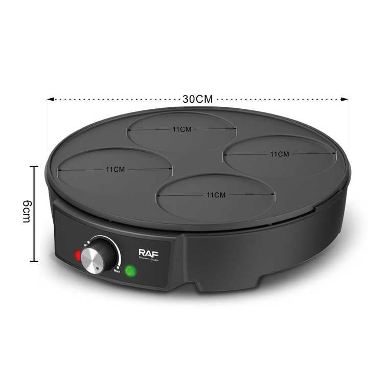 Aparat pancakes electric RAF 1200W 4 forme antiaderent mic deju - Bucatarie si electrocasnice