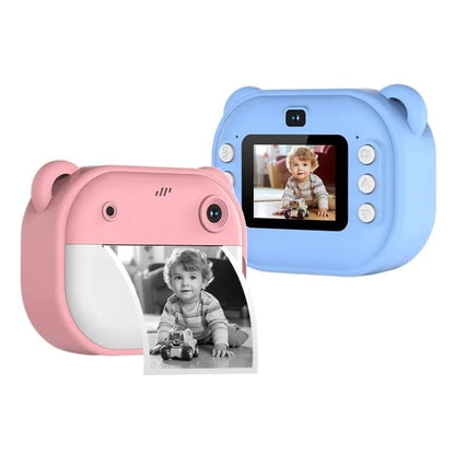 Camera Foto Copii cu Imprimare Instant 24MP, Ecran 2.4” - Roz sau Albastru - Copii si bebelusi