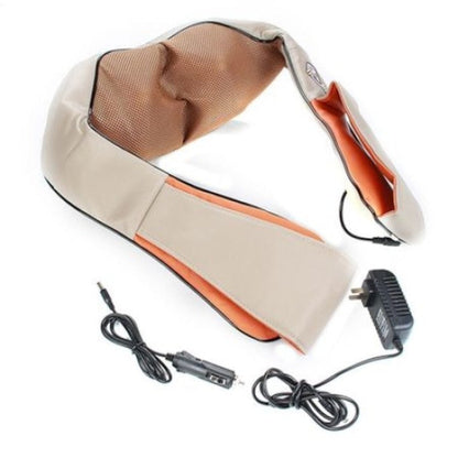 Aparat Masaj Cervical Shiatsu cu Infrarosu 24W, pentru Gat/Umeri/Spate, 220V/12V - Auto si moto
