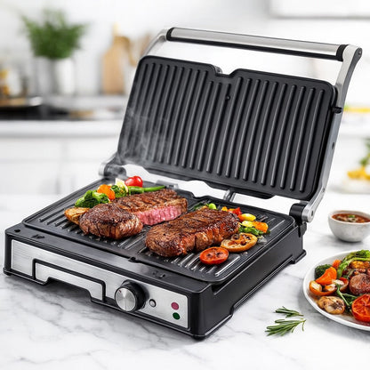 Grill Electric RAF R.2687 2000W pentru Sandvisuri & Steak, Placi Antiaderente, Incalzire Dubla - Bucatarie si electrocasnice