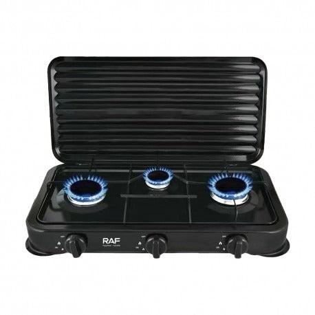 Aragaz Portabil RAF R.8033W+B cu 2 Ochiuri pe Butelie, 5.4 kW, Camping