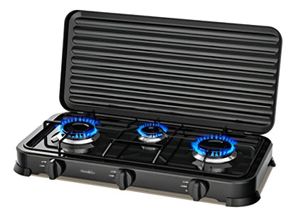 Aragaz Portabil RAF R.8033W+B cu 2 Ochiuri pe Butelie, 5.4 kW, Camping