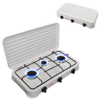 Aragaz portabil Ocean pe gaz cu 3 arzătoare – camping și uz casnic