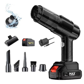 Aspirator 6-în-1 Fără Fir 100W cu HEPA – Aspirare, Suflare, Vidare, Portabil pentru Casă, Mașină & Birou, Negru