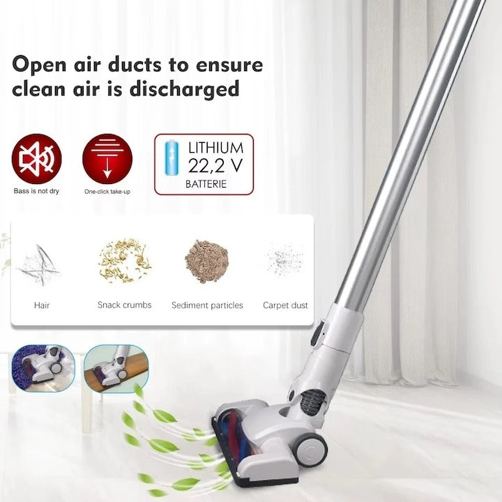 Aspirator Fara Fir 2 in 1 RAF R8669 120W, Vertical & de Mana, 40 min, Alb - Curatenie si intretinere