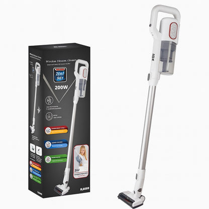 Aspirator Fără Fir 2în1 RAF R8669 120W, Vertical & de Mână, 40 min, Alb