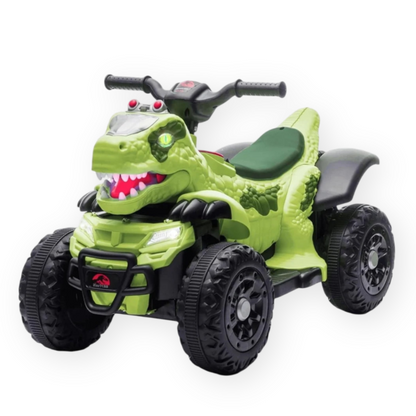 ATV electric copii dinozaur T-REX 6V 35W cu muzica lumini LED 2-4 ani verde - Copii si bebelusi