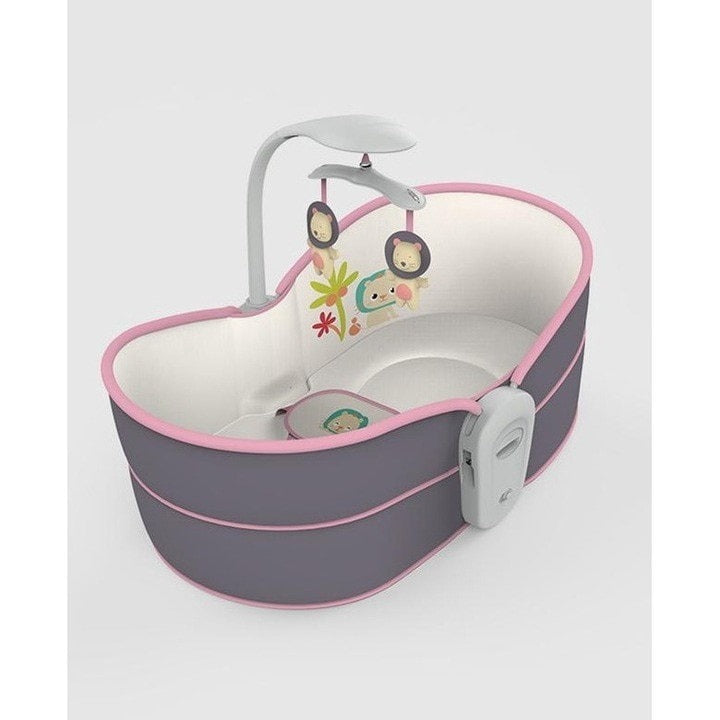 Balansoar 5 in 1 MASTELA cu Vibratii si Melodii, Transformabil Landou/Scaun Copii, Mov - Copii si bebelusi