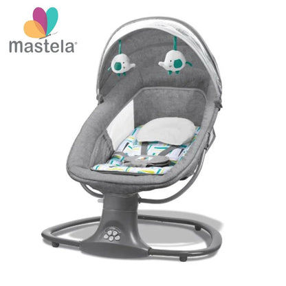 Leagăn Electric Bebeluși 0-18kg cu Mișcare Laterală, Bluetooth, Telecomandă și Plasă Țânțari