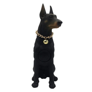 Boxă portabilă wireless tip Doberman – Bluetooth, microfon, 10W Alb