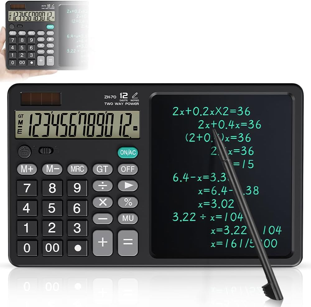 Calculator stiintific multifunctional cu ecran LCD 7” pentru notite + 2 stylus - Birou & scoala - Sport si timp liber