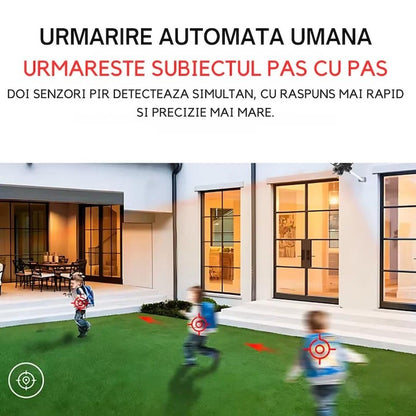 Cameră 4K 360° Solară 2in1 cu Lumină LED 450W, 4G/WiFi + Card Cadou 32GB