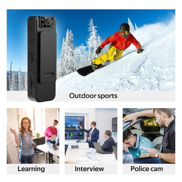 Camera WiFi Portabila BodyCam 1080P cu Clip + Card MicroSD 32GB - Sport si timp liber
