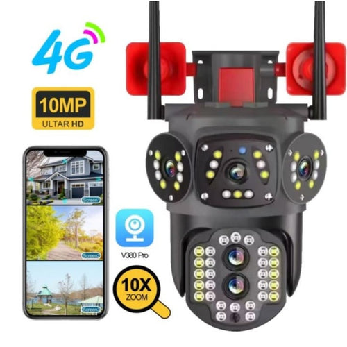 Cameră supraveghere 4G 4K IP66 – Zoom 10X, card 32GB inclus - Produse Auto, Casă & Grădină - OkDeals.ro