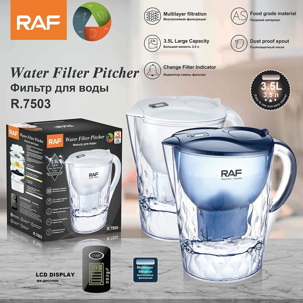 Cana Filtranta Apa RAF R.7503 3.5L cu Afisaj LCD, Filtru Carbon Activ - Bucatarie si electrocasnice