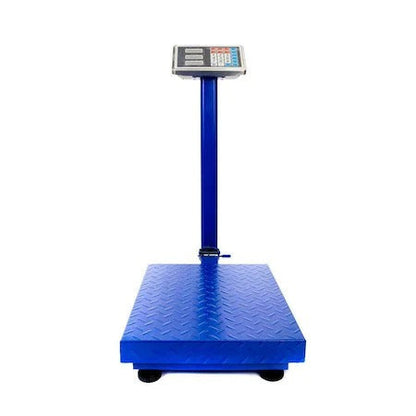 Cantar Electronic Leihmann 350kg cu Platforma Metalica si Acumulator, LCD, Albastru - Electronice si gadgeturi