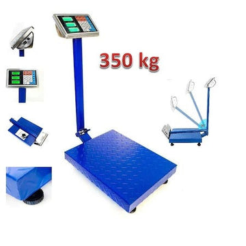 Cantar Electronic Leihmann 350kg cu Platforma Metalica si Acumulator, LCD, Albastru - Electronice si gadgeturi