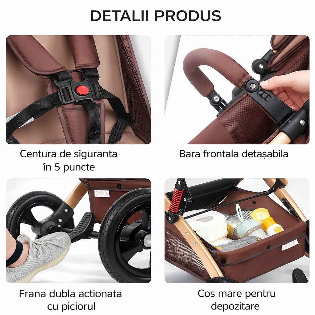 Carucior bebe 3 in 1 Premium LEHMANN landou sport scoica auto pliabil - Copii si bebelusi