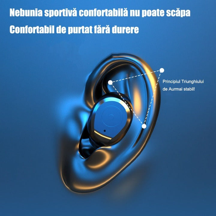 Casti Bluetooth TG01 - sunet HD, control tactil, negre - Sport si timp liber