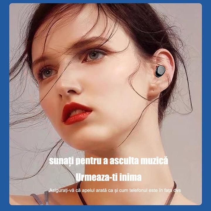 Casti Bluetooth TG01 - sunet HD, control tactil, negre - Sport si timp liber