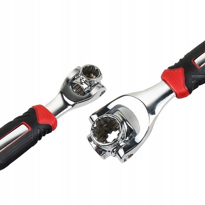 Cheie Tubulara Multifunctionala 48 In 1 Tiger Wrench Universala Cu Cap Rotativ 360 Si Unghi 45° - Auto si moto