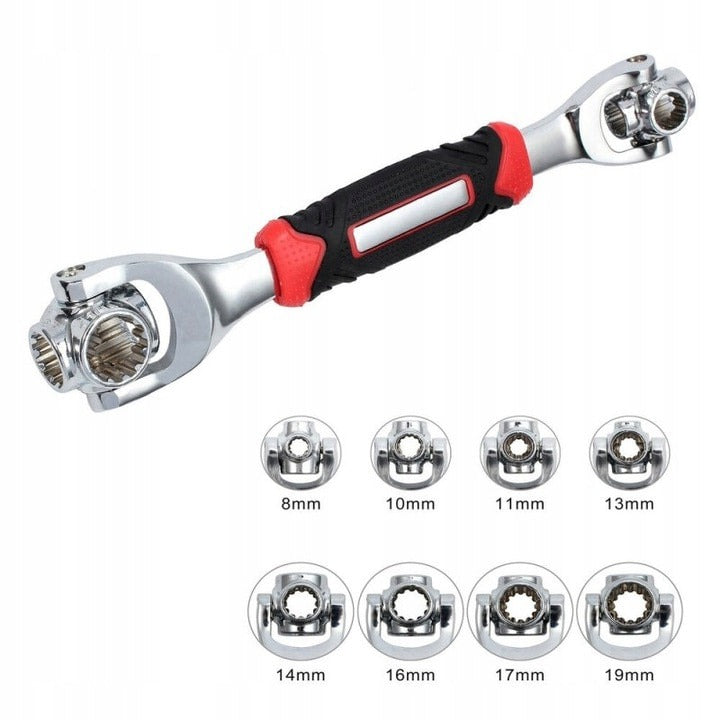 Cheie Tubulara Multifunctionala 48 In 1 Tiger Wrench Universala Cu Cap Rotativ 360 Si Unghi 45° - Auto si moto
