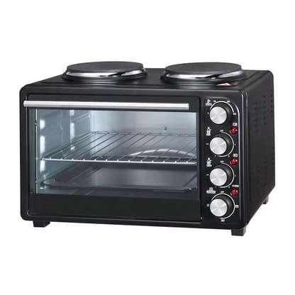 Cuptor electric cu plita RAF 30L 2 in 1 1500W 1600W aer cald grill timer inox - Bucatarie si electrocasnice