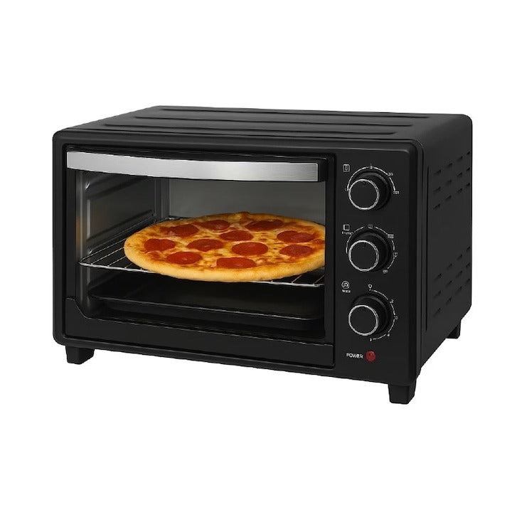 Cuptor electric 48L 2600W grill rotisor LEIHMANN negru - cadou 2 tavi silicon - Bucatarie si electrocasnice