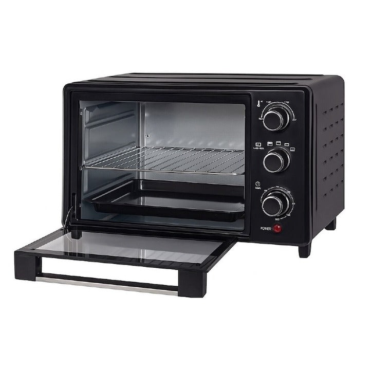 Cuptor electric 48L 2600W grill rotisor LEIHMANN negru - cadou 2 tavi silicon - Bucatarie si electrocasnice