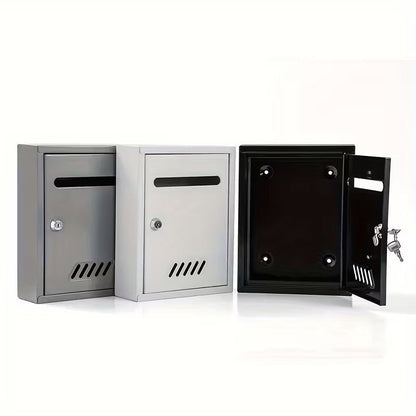 Cutie postala metalica exterior 260x200x75mm cu incuietoare rezistenta la intemperii - Gri - Scule si bricolaj