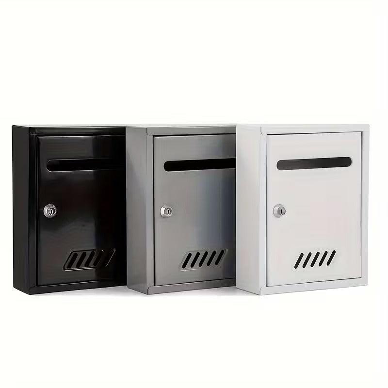 Cutie postala metalica exterior 260x200x75mm cu incuietoare rezistenta la intemperii - Gri - Scule si bricolaj